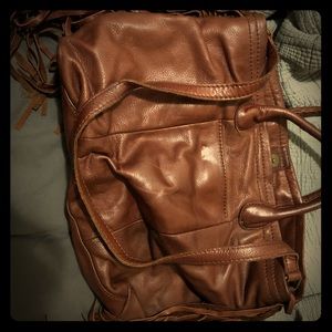 Lucky Brand vintage tote with fringe